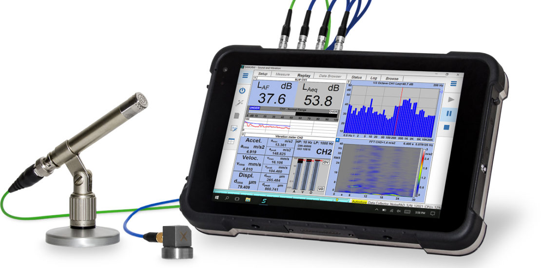 NoisePad Schall- und Vibrationsmesssystem; NoisePad noise and vibration measurement system